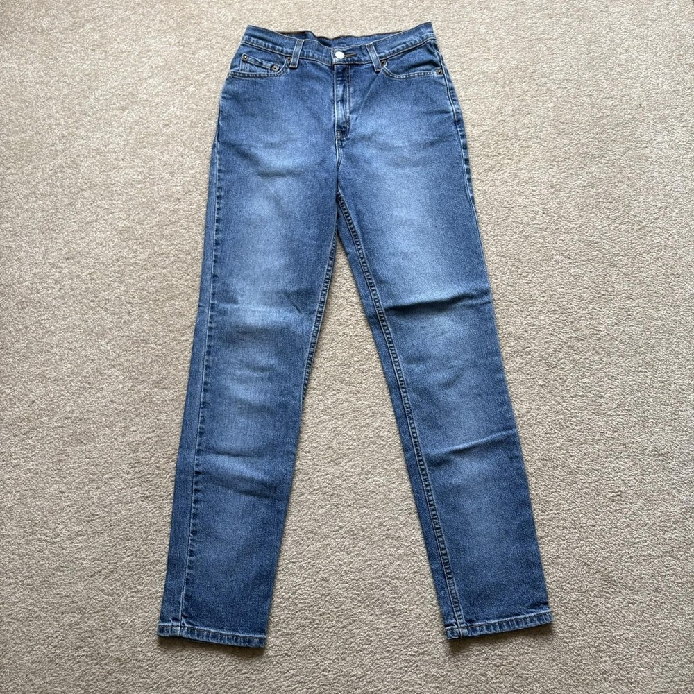 Vtg Levis 512 Jeans 28x30 in Blue High Rise Slim Tapered Leg Denim Classic 90s